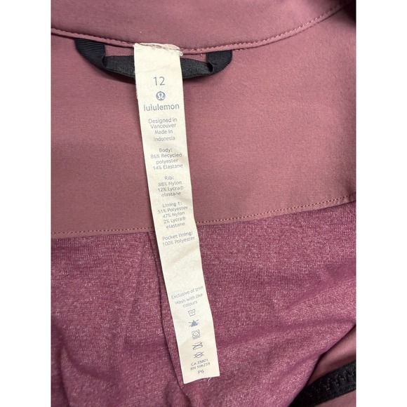 Lululemon Round Trip Jacket – Merlot / Dashing Purple – Size 12 - Picture 11 of 16
